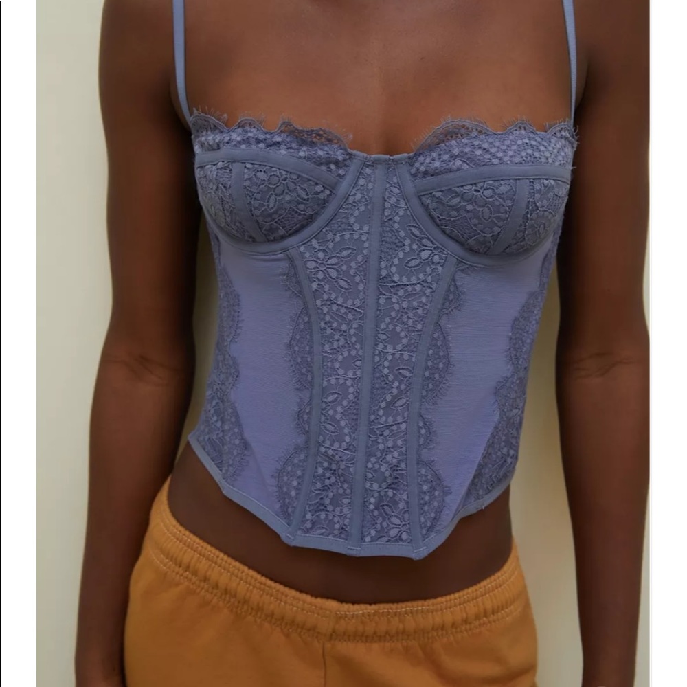 urban outfitters slate corset top